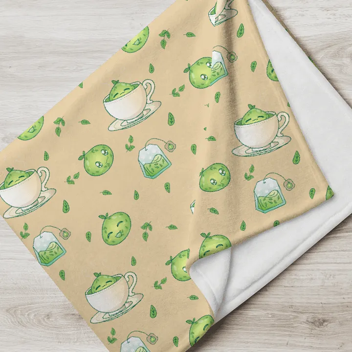Green Tea Slime Throw Blanket Gold product image (1)