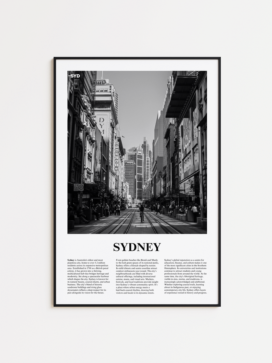 Sydney 03 Newspaper Poster | Framed product image (1)