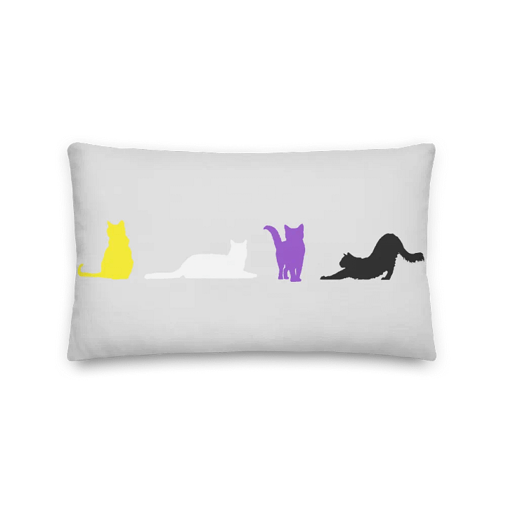 Nonbinary Pride Kitty Pillow product image (5)