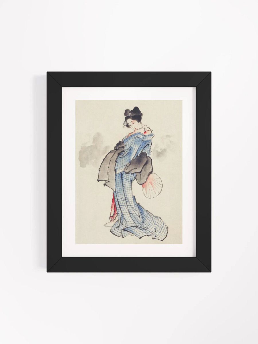 Illustration of a Japanese woman in kimono - Katsushika Hokusai product image (1)
