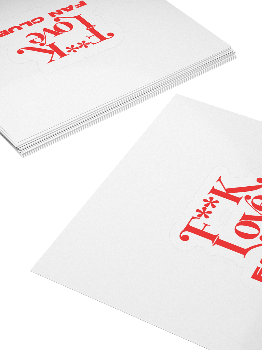 F**K Love Fan Club Kiss Cut Sticker - Red product image (4)