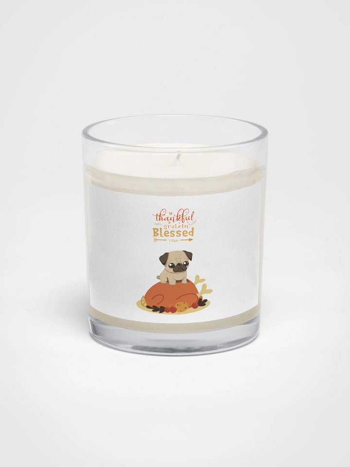 Grateful Paws Thanksgiving Pug Soy Wax Candle product image (1)
