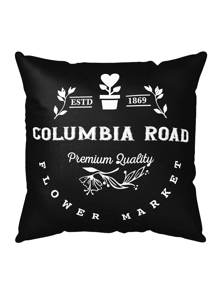Columbia Road Market Logo Print Pillow (Black) product image (1)