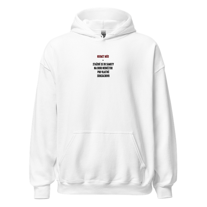 Hermit mód White Hoodie product image (2)