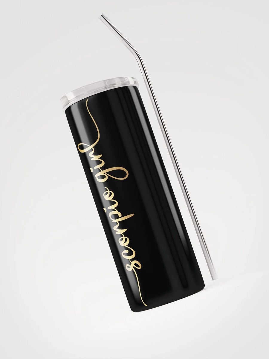 Radiate Elegance with our Gold Scorpio Girl Stainless Steel Tumbler | Eco-Friendly Chic product image (3)