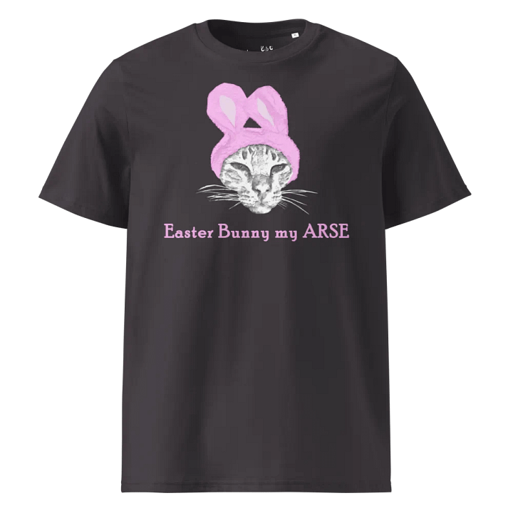 Disgruntled Cat - Easter Bunny Ears - My Arse - Organic Cotton - Unisex T-Shirt - Dark Palette product image (1)