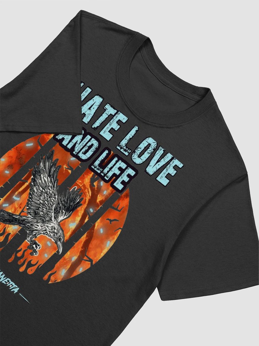 Hate Love and Life Black T Shirt product image (3)