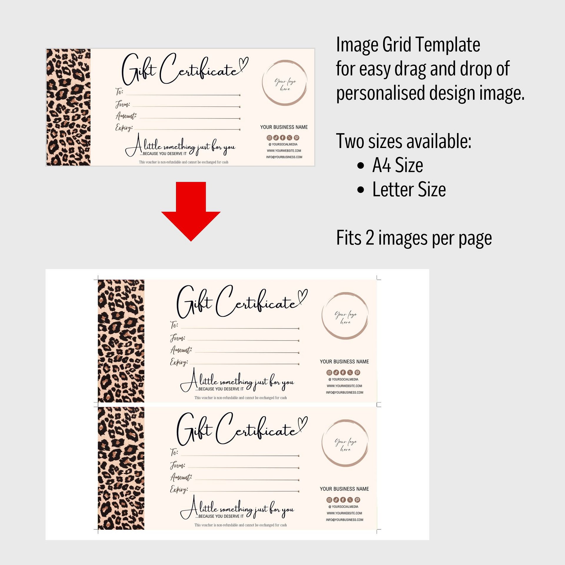 Leopard - Gift Certificate Template product image (8)