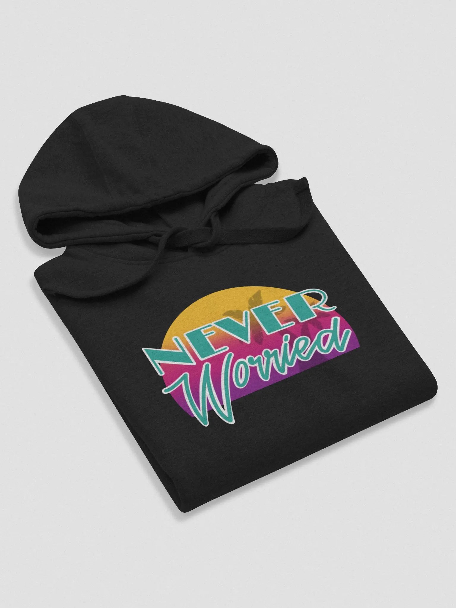 Teal Never Worried Cotton Hoodie product image (6)