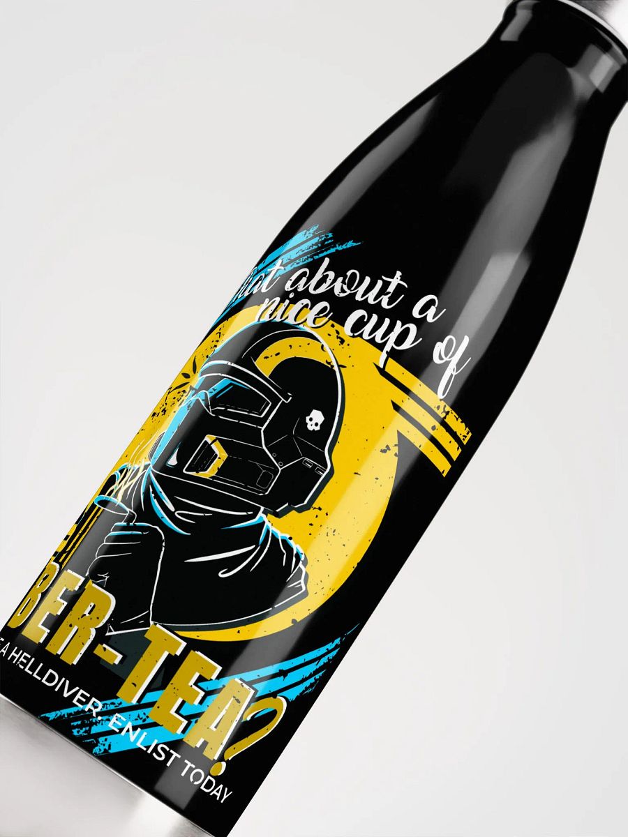 Helldivers 2 Stainless Steel Bottle | What About a Cup of Liber-Tea? Retro Design product image (5)