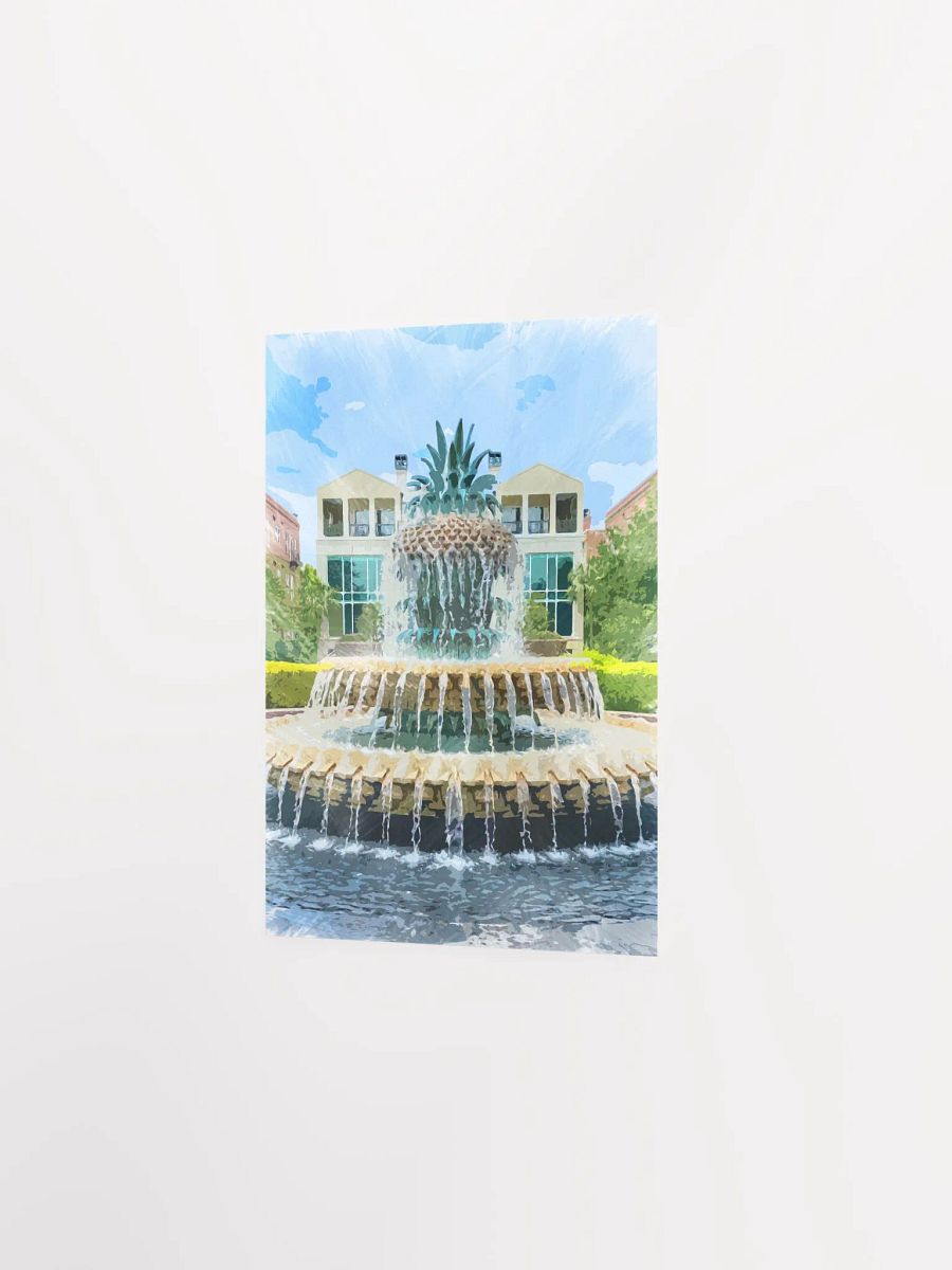 Charleston Pineapple Fountain Watercolor Poster product image (8)