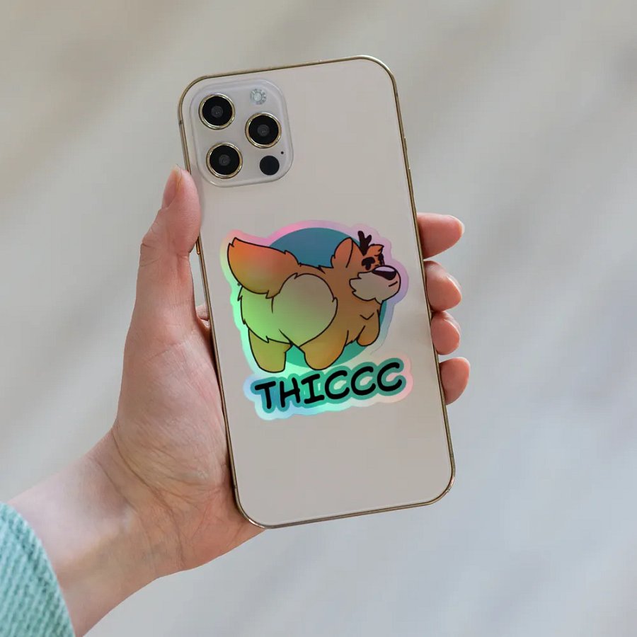 Holographic Thiccc Sticker product image (6)