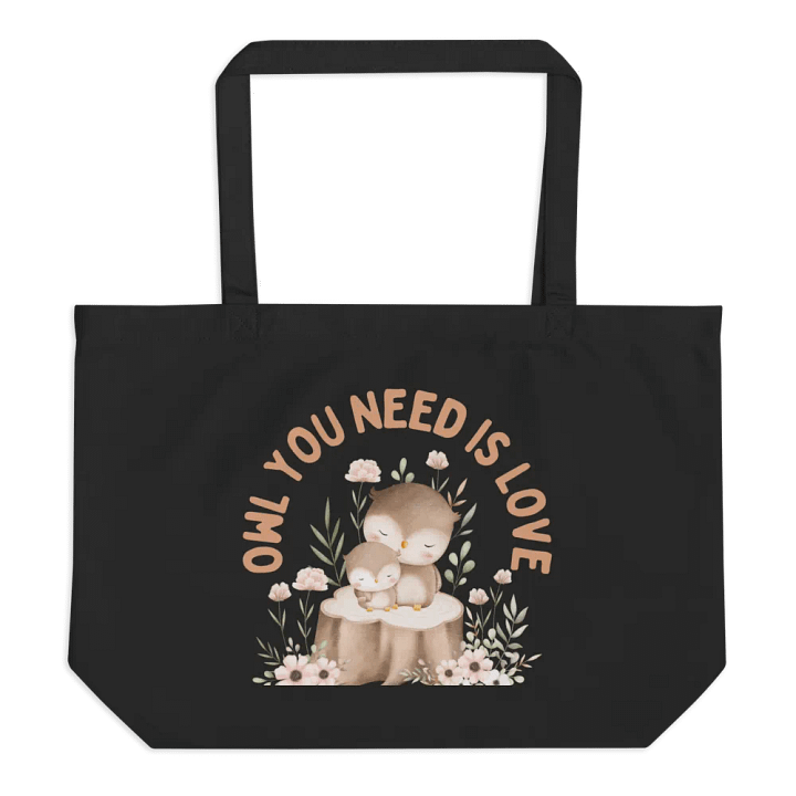 Whimsical Owl Love Organic Tote product image (1)