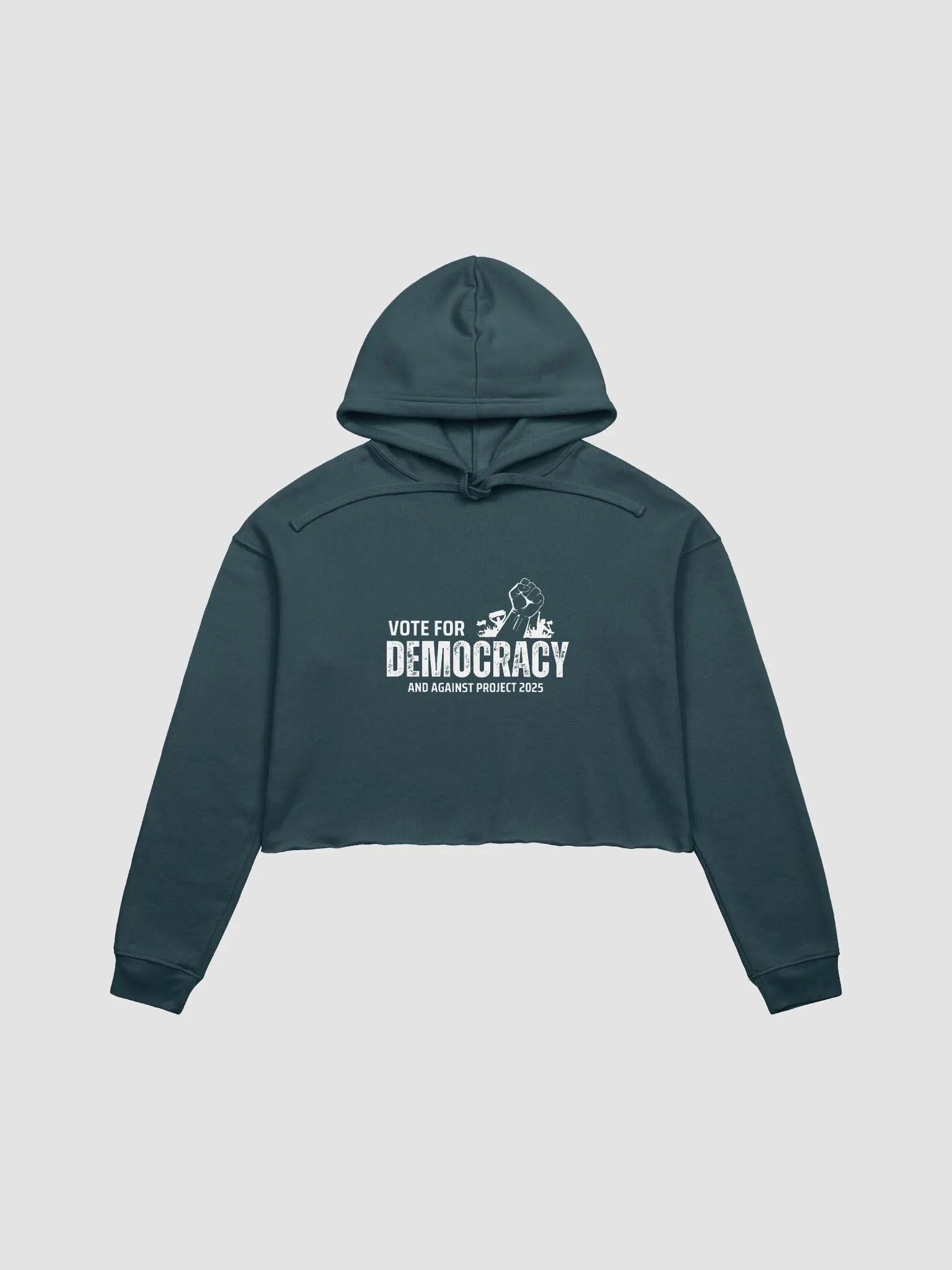 Pris-Vote For Democracy-INDEPENDENT TRADING CO. WOMEN’S LIGHTWEIGHT CROPPED HOODIE product image (5)