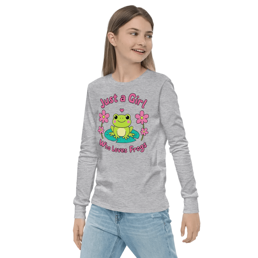 Froggy Fun Long Sleeve Tee Bella+Canvas (Kid's Unisex) product image (3)
