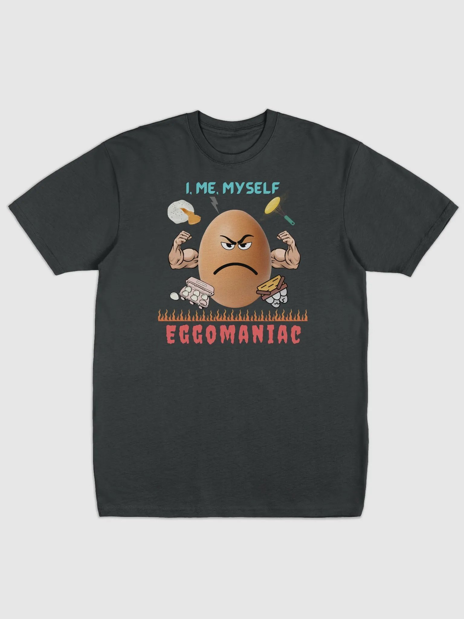 Eggomaniac - Egg with Muscles! Easter Egg Joy T-Shirt product image (1)
