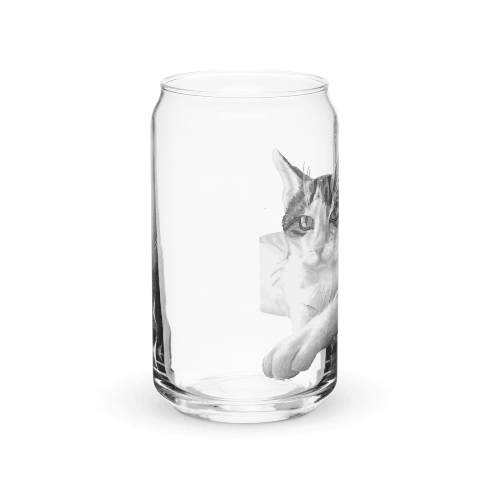 Cat Drawing Glass Can Cup product image (40)