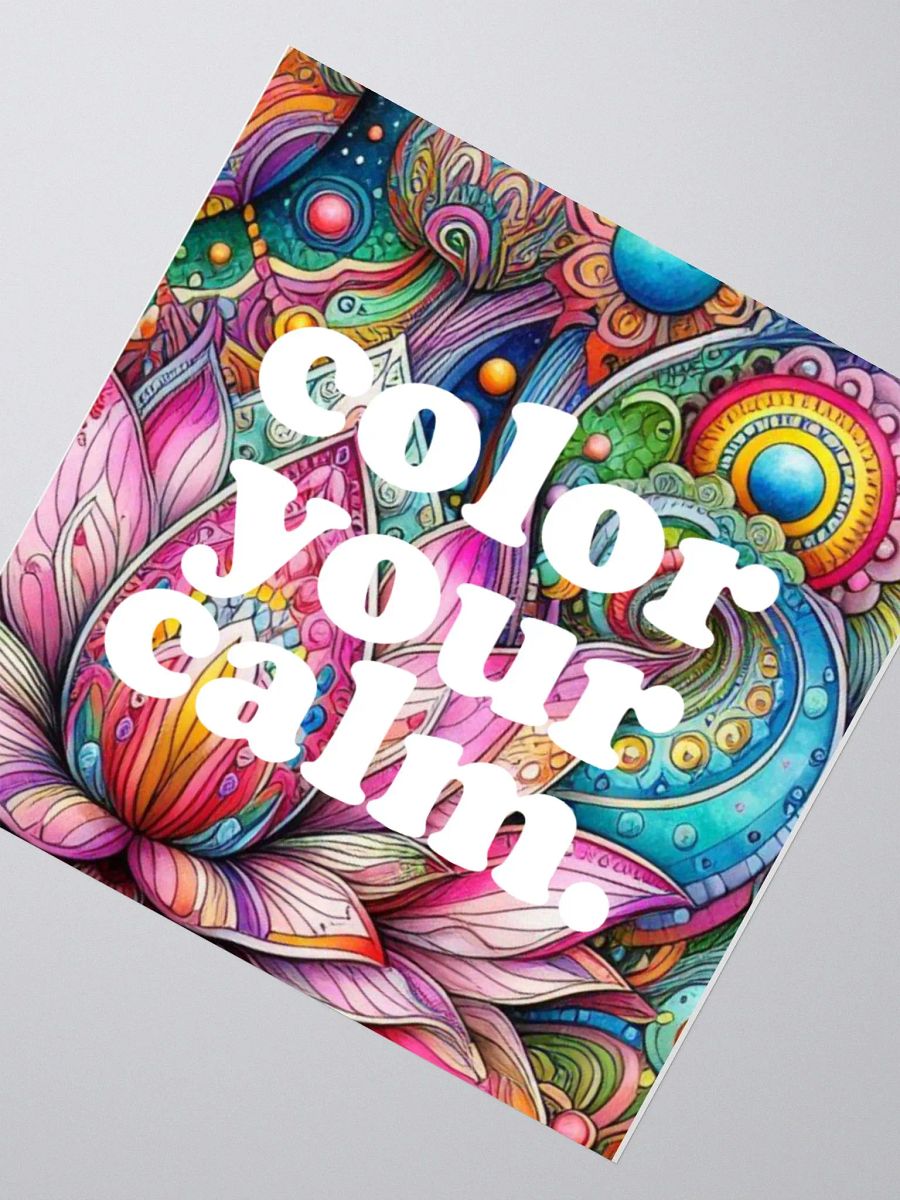'color your calm.' Sticker product image (5)