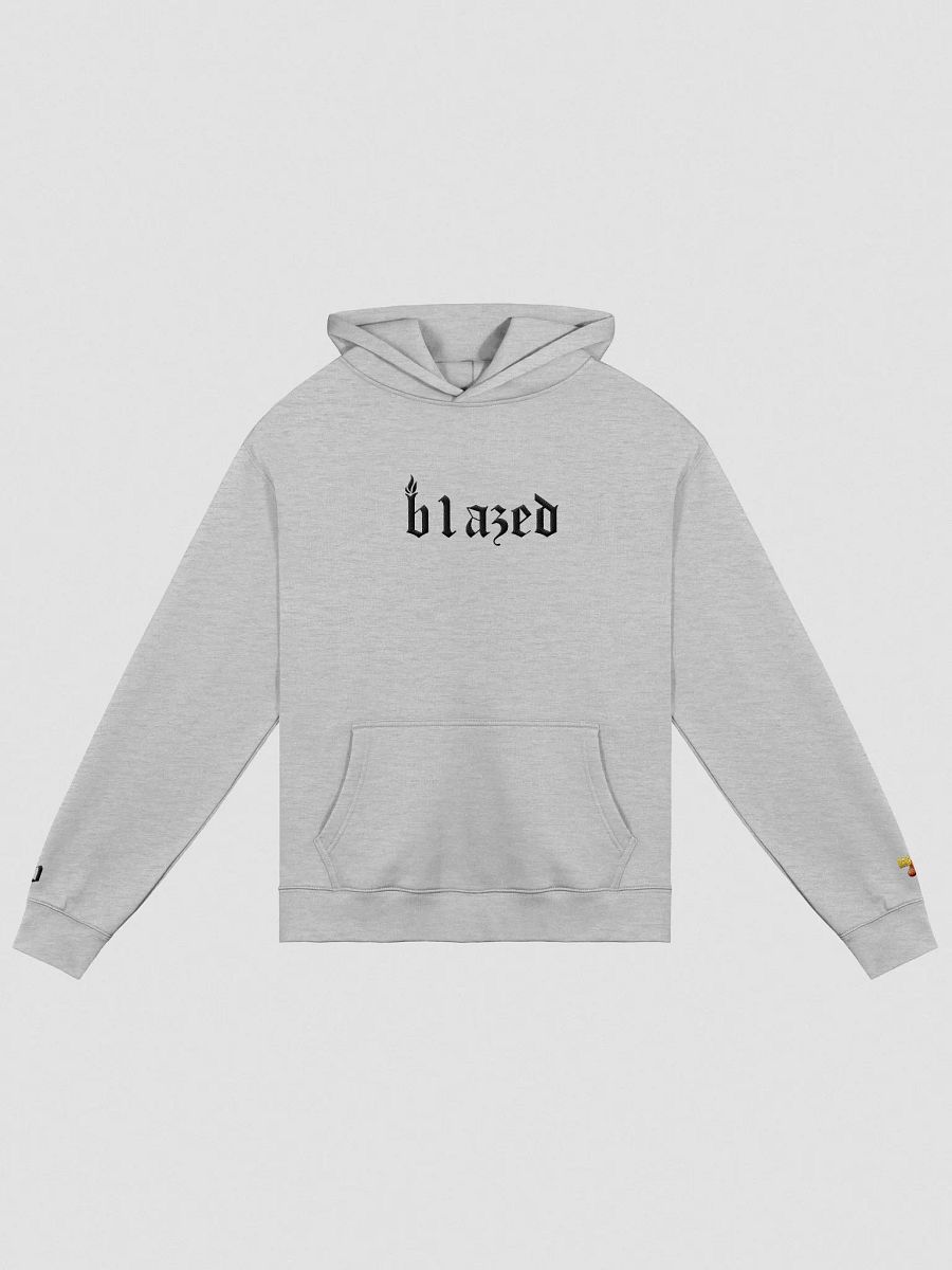b1azed relaxed white hoodie – comfort meets sustainable style product image (1)