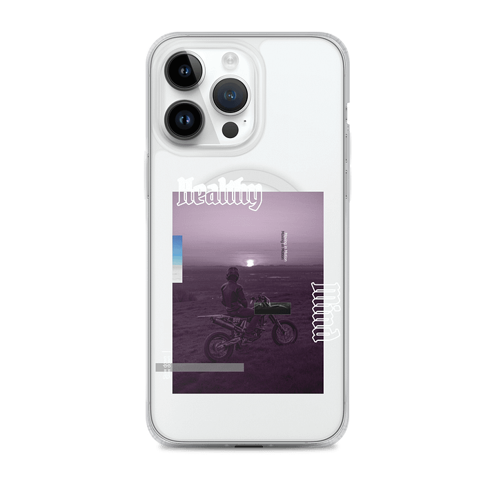 Healthy Mind | Dirt Bike Sunset Glitch Phone Case product image (1)