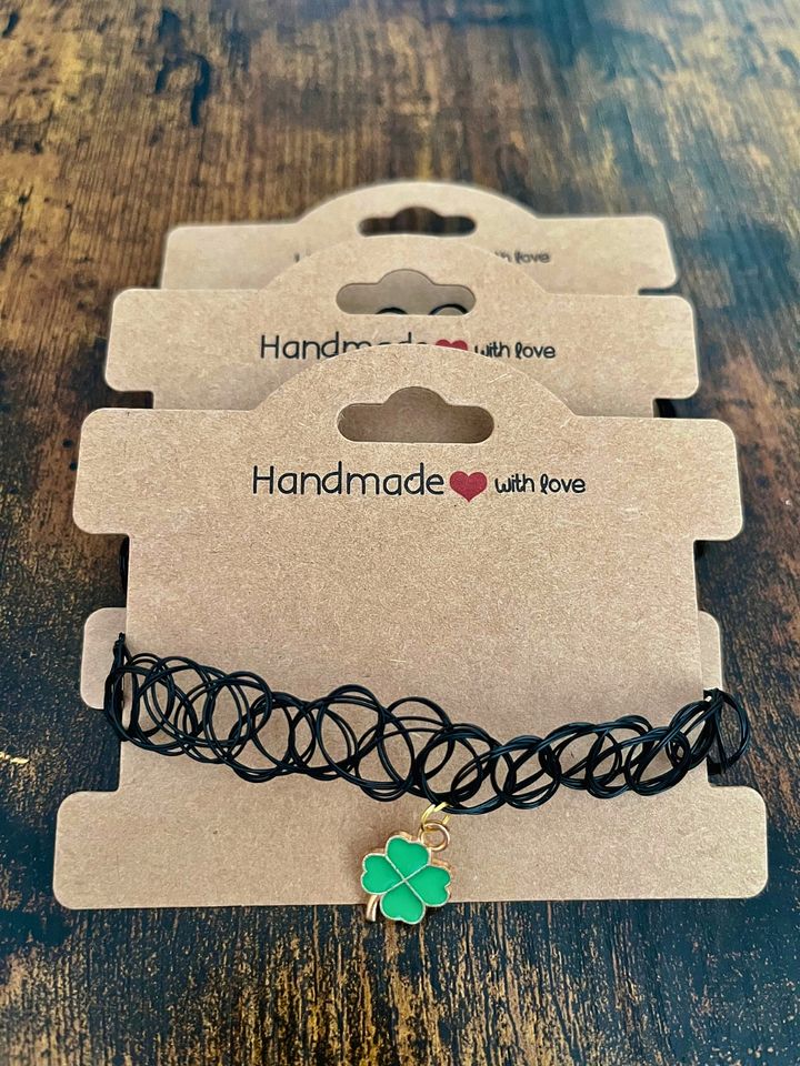 Handmade Irish Good Luck Choker with Four Leaf Clover Charm 🍀 product image (1)