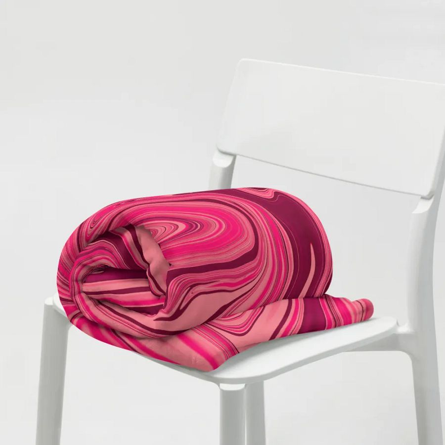 Throw Blanket - Shades of Magenta Pink Digital Fluid Art product image (9)