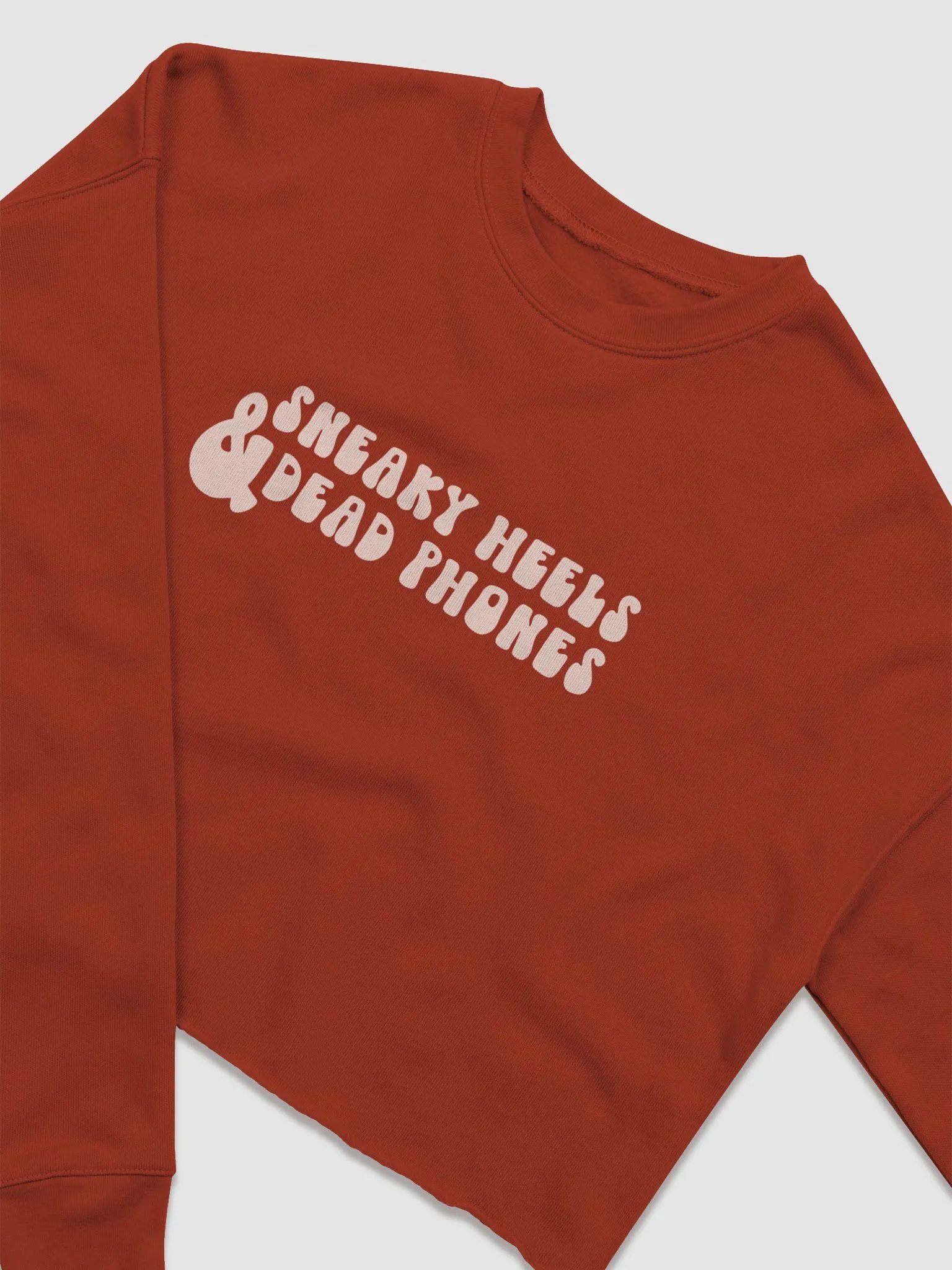 Sneaky Heels & Dead Phones Crop Crew Neck product image (15)