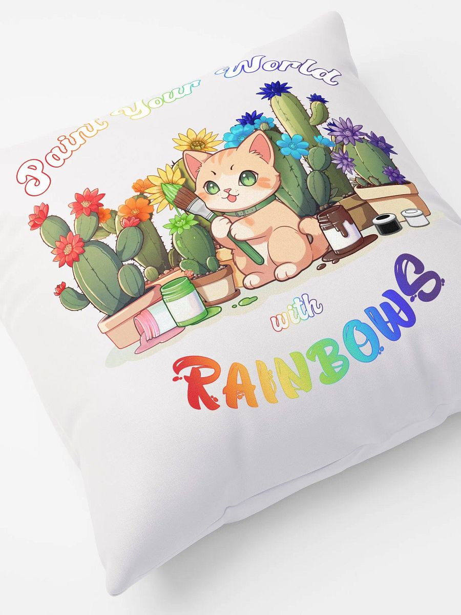 Rainbow Kitten Artist Pillow product image (5)