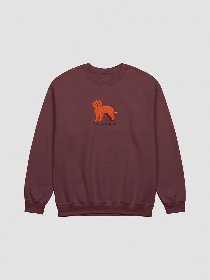 Cock-A-Poodle-Doo Sweatshirt (Embroidered) of a Cockapoo(Red) product image (5)