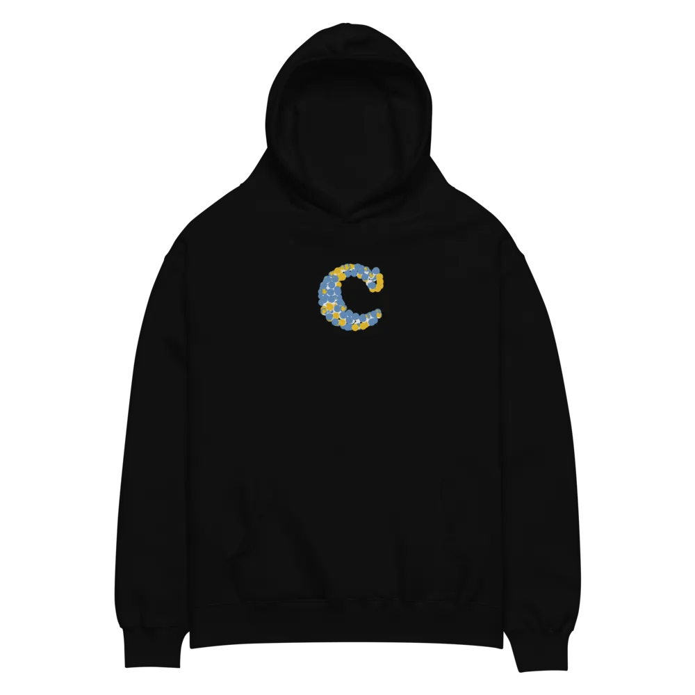 Initial Letter Of Name "C" is Embroidered Unisex Oversized Hoodie product image (2)