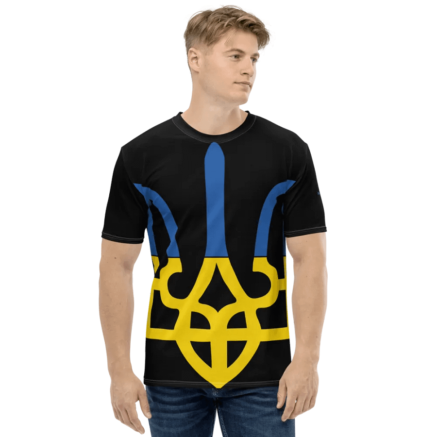 Ukraine - Tryzub - Black - All-Over Print Crew Neck T-Shirt product image (2)