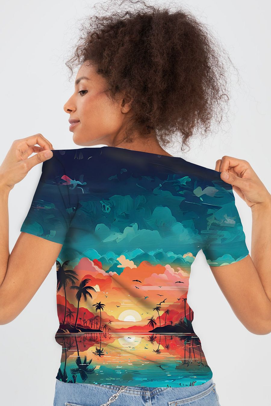 Tropical Sunset All Over Print T-shirt product image (4)