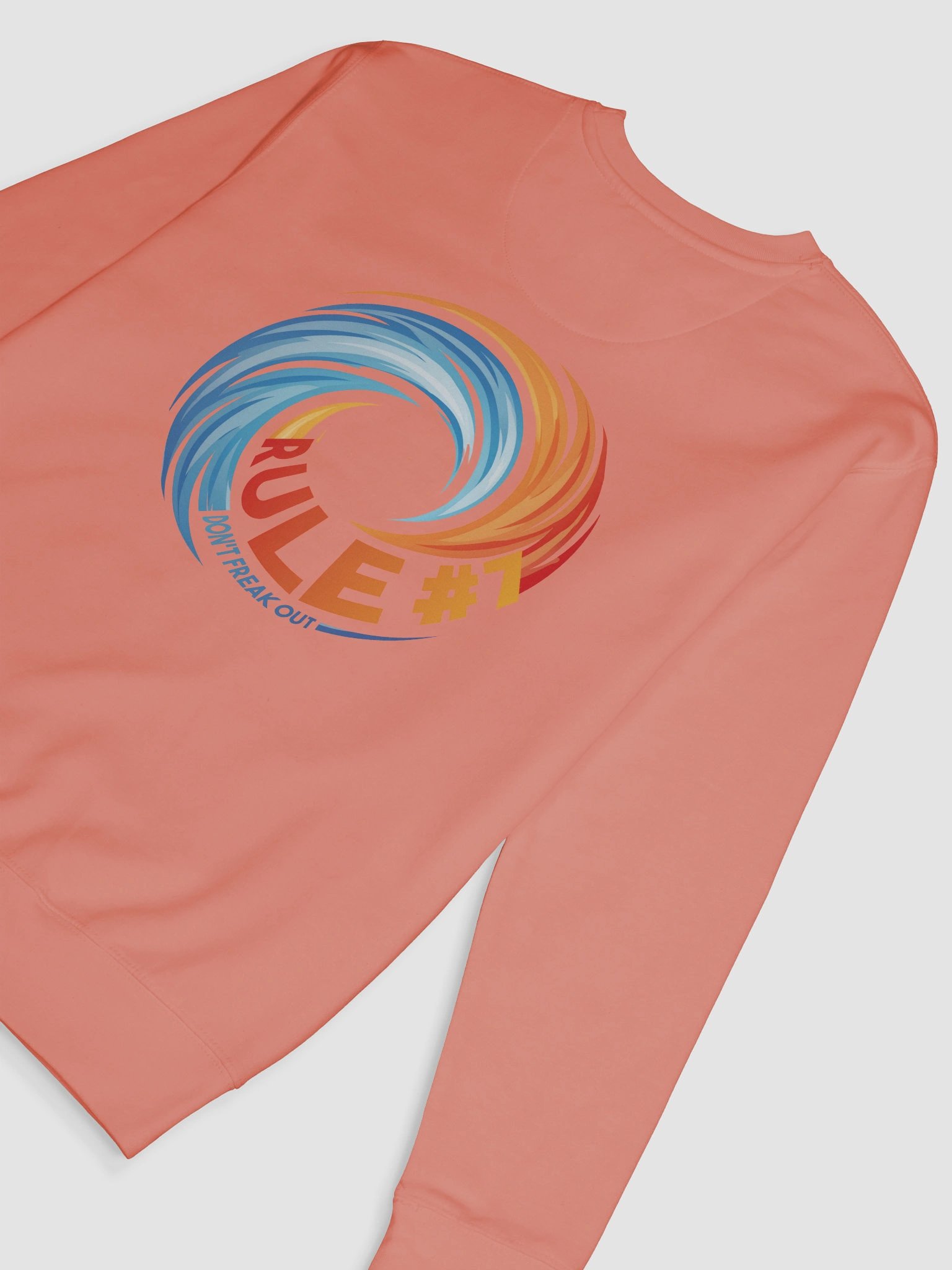 Rule #7 Classic Cotton Sweatshirt Orange and Blue product image (8)
