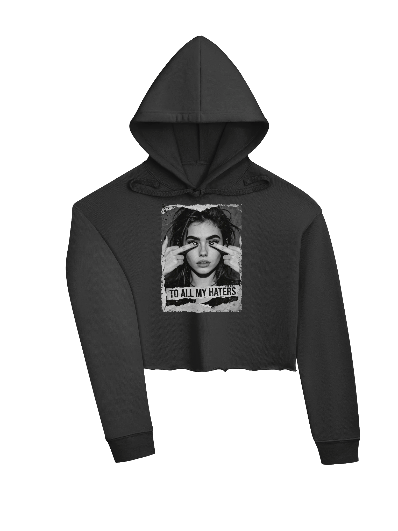To all my hatters crop hoodie product image (3)