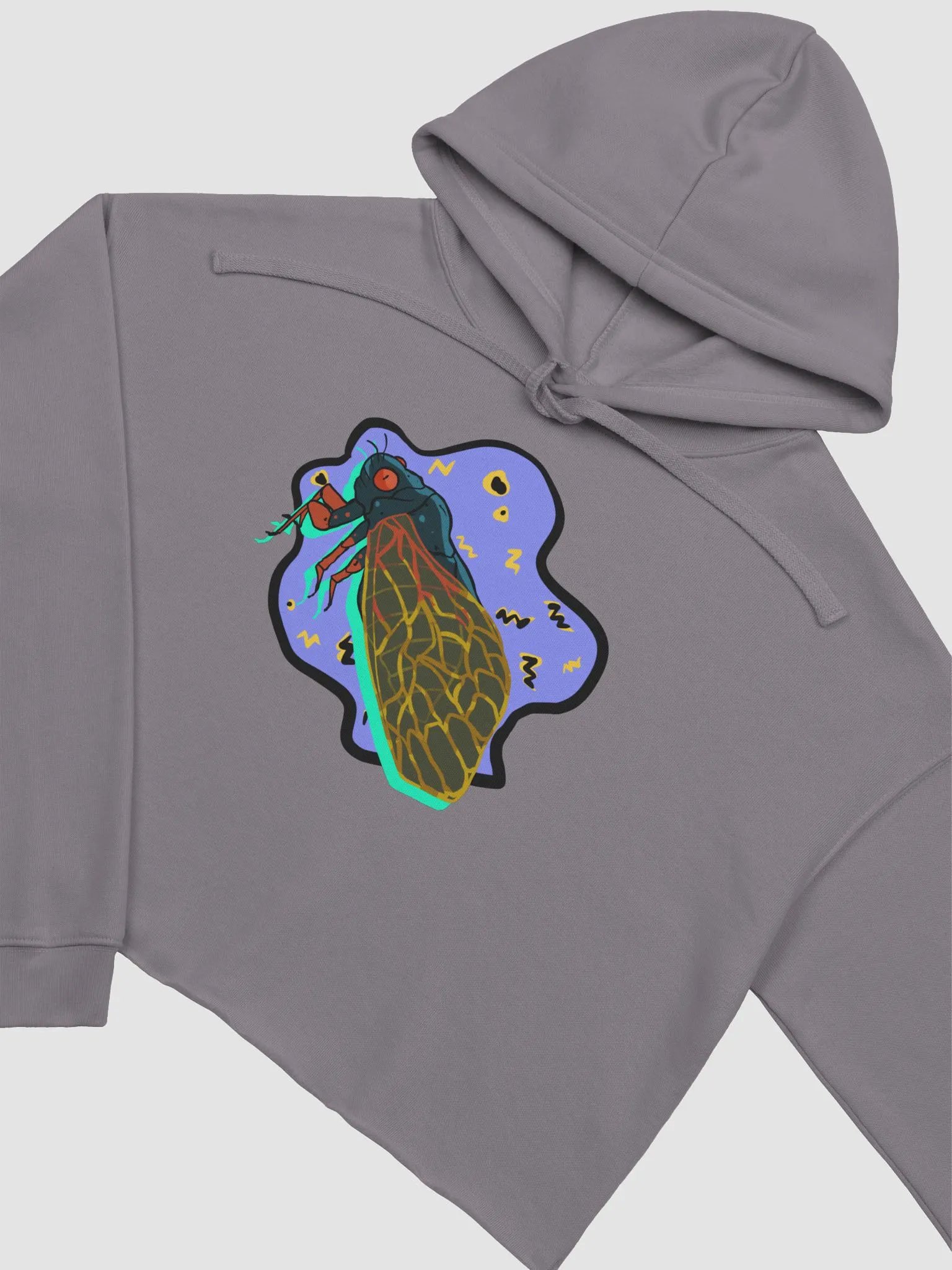 Vaporcicada fleece crop hoodie product image (4)