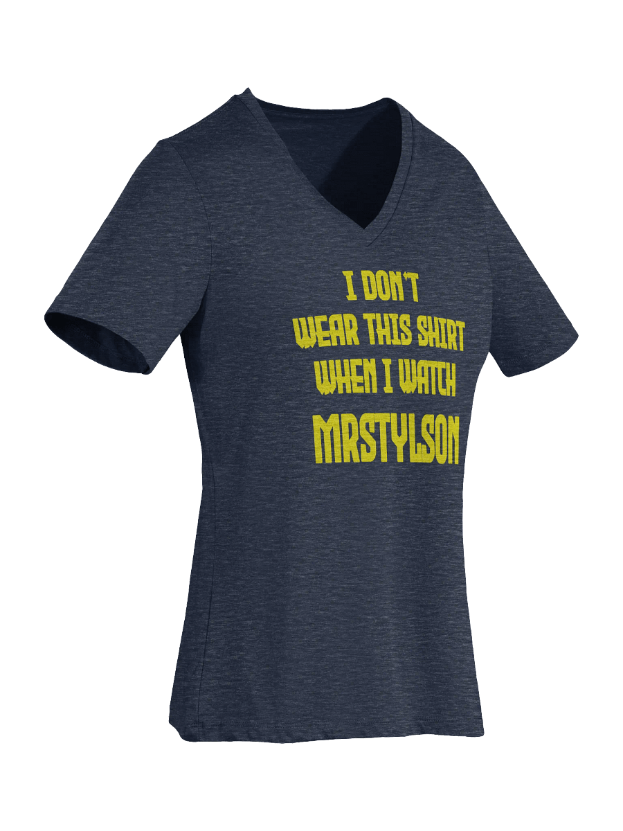 I Don't Wear This Women's V-Neck (Yellow Text) product image (22)