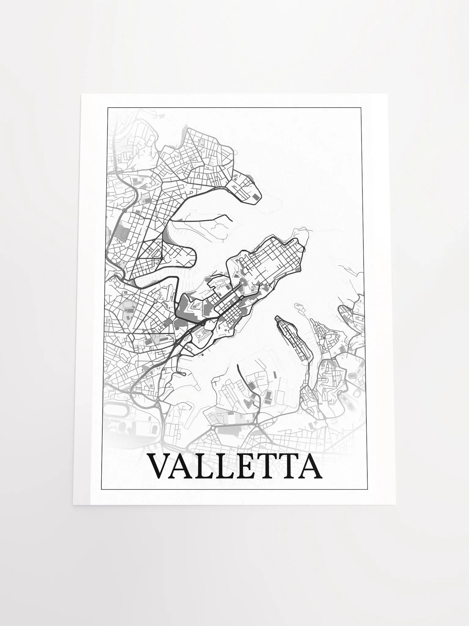 Valletta, Malta, city map print product image (19)