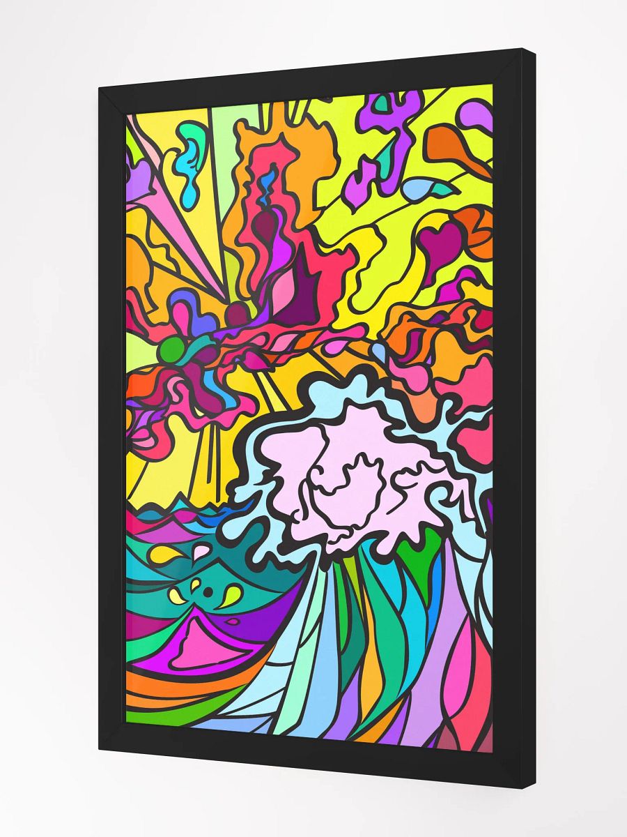 Wave at Sunset - Vibrant Swirls Framed Art Poster product image (10)