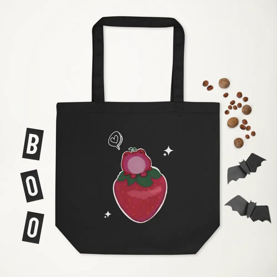 Berrybert Strawberry Frog Tote Bag product image (5)