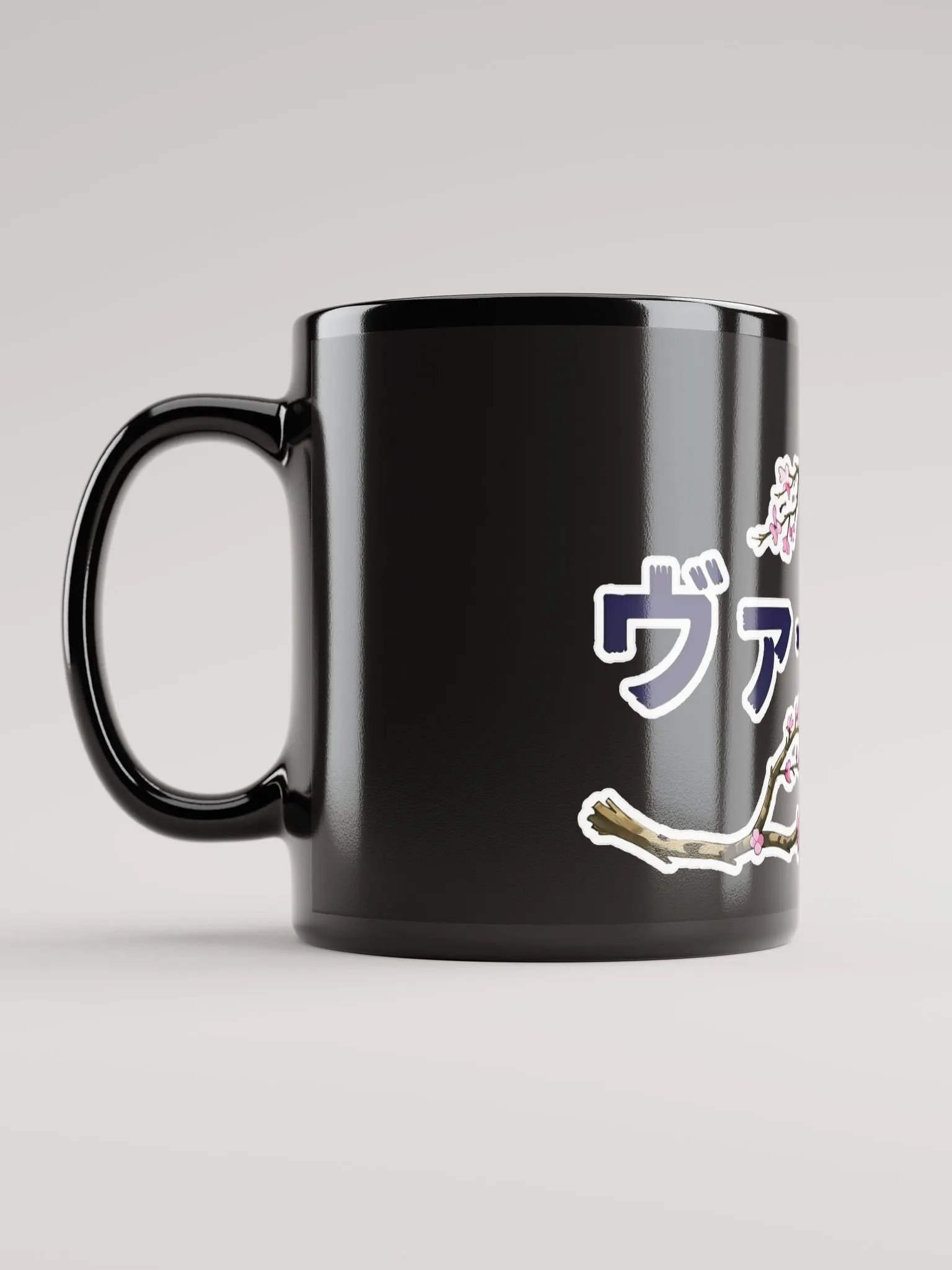 Virgin Sakura Katakana Black Glossy Mug product image (12)