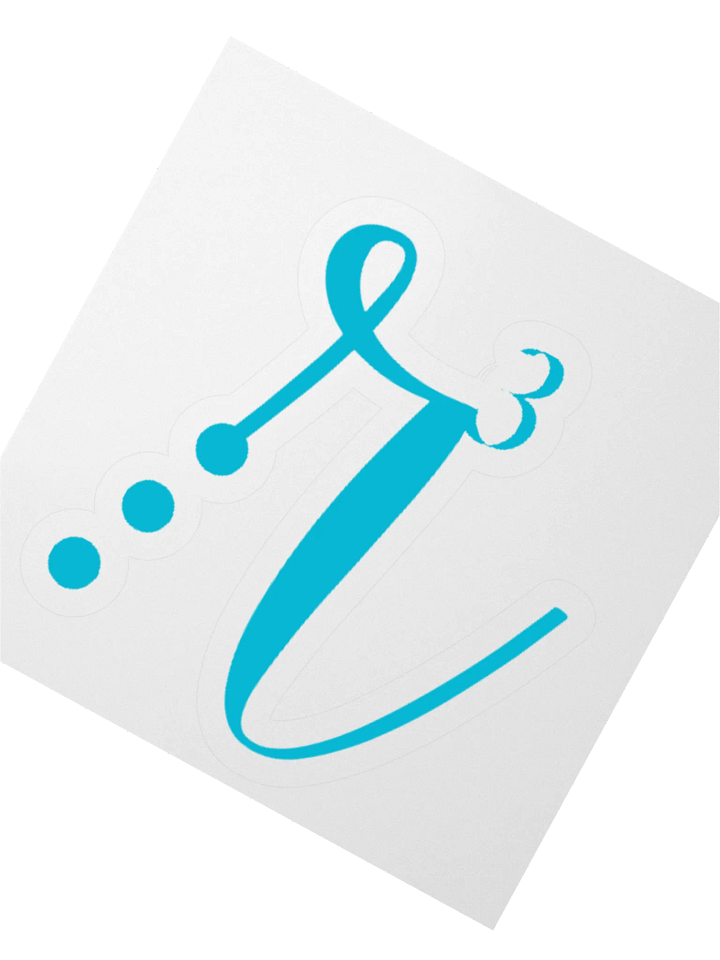 R³ - Turquoise Monogram Kiss Cut Stickers product image (3)