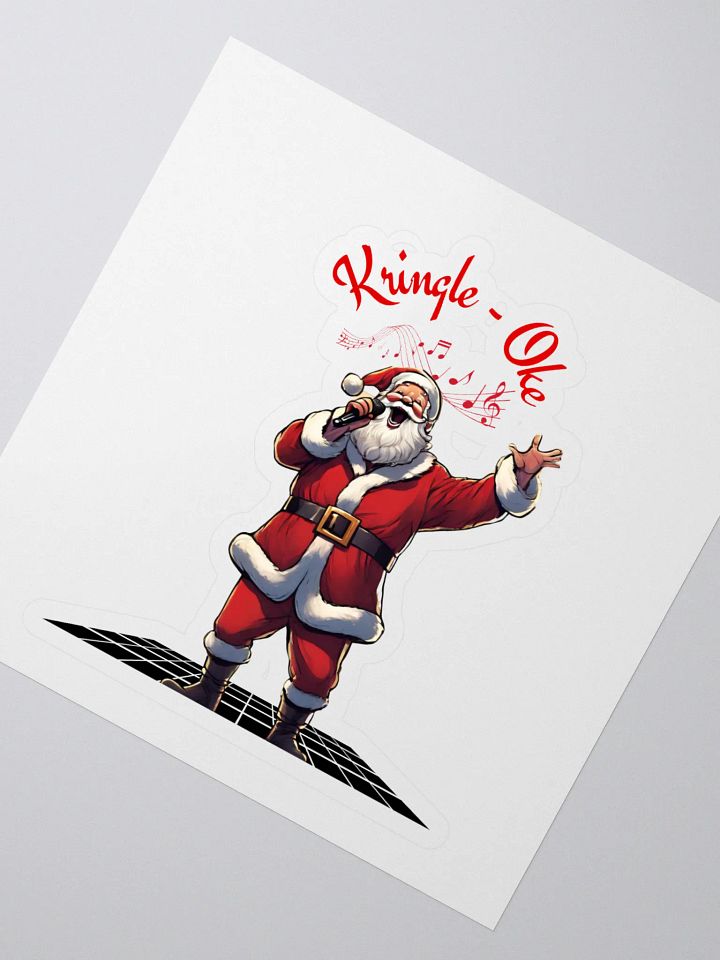 Kringle - Oke, Karaoke Singing Santa - Christmas Sticker product image (2)