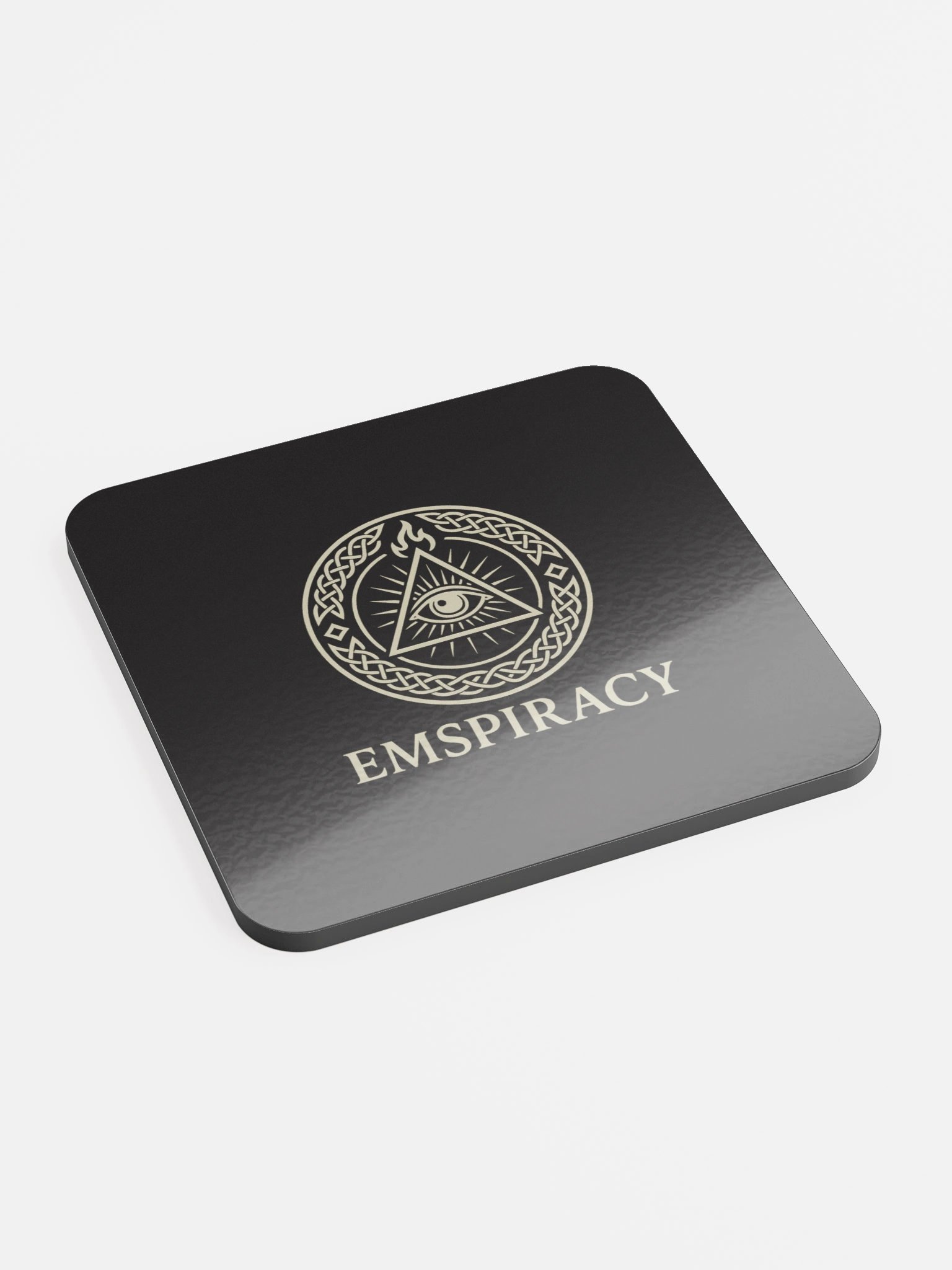 🔥 Emspiracy Black Flame Coaster Minimalist Magic Meets Grid-Breaking Vibe 🔥 product image (3)