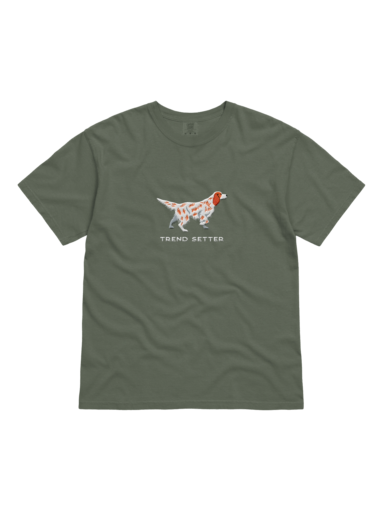 Trend Setter T-Shirt(Embroidered) of an English Setter(Orange Belton) product image (31)