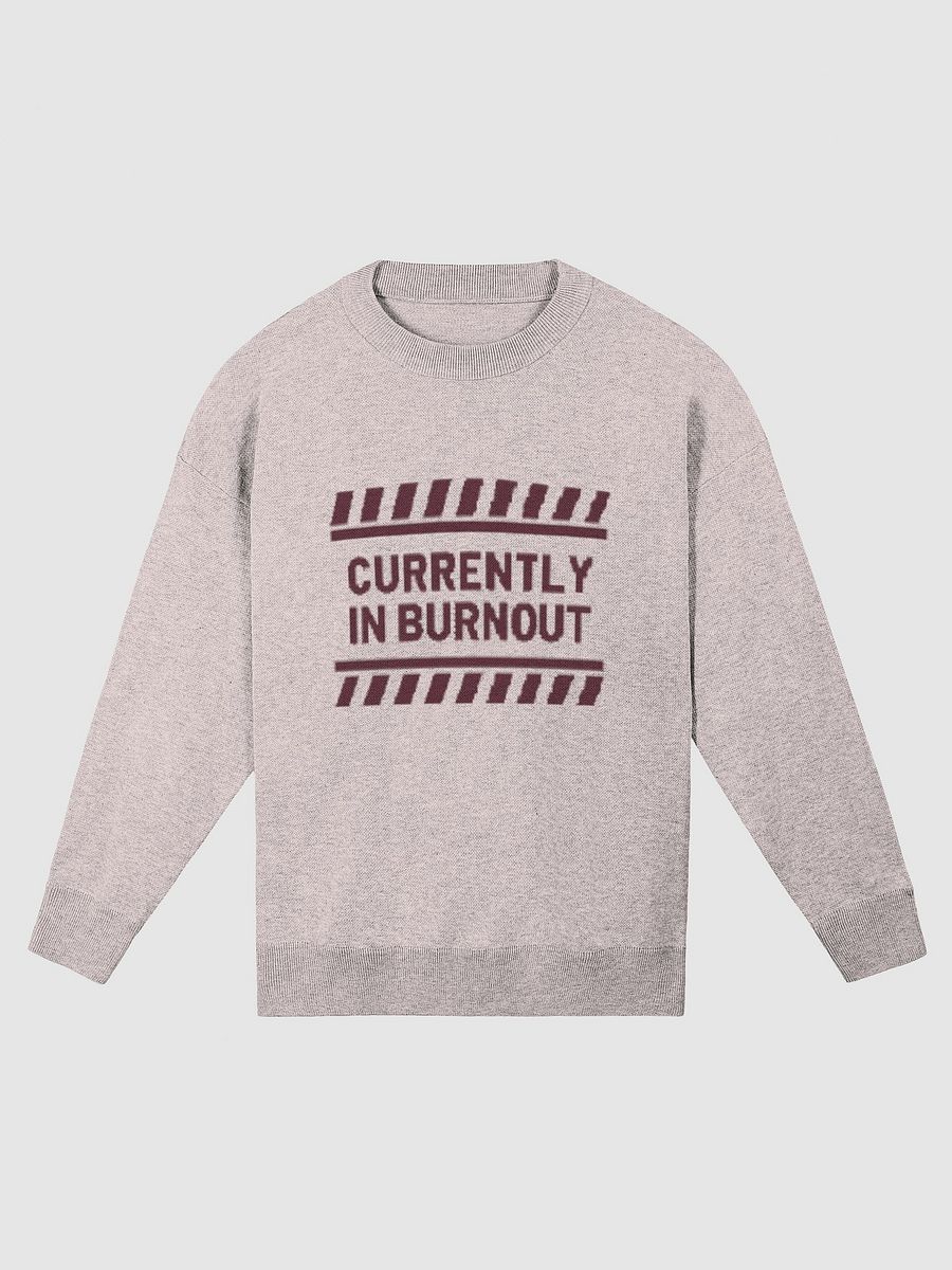 CURRENTLY IN BURNOUT (lg. design, light pink and maroon) knitwear relaxed crewneck product image (3)