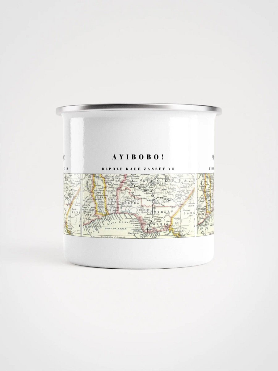 Africa slave Coast Vintage Map Enamel Mug product image (3)