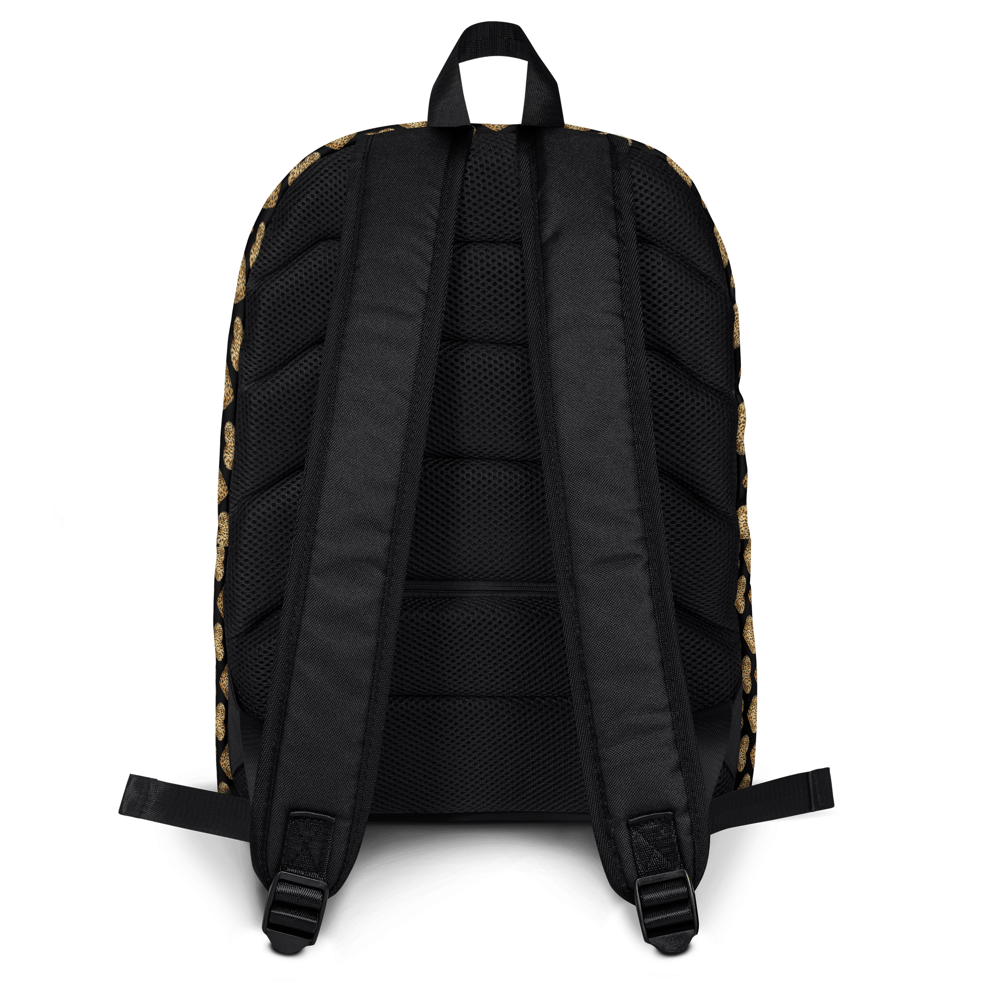 Leopard Skin Farbric Heart in Orange Gold - All-Over Print Backpack product image (8)