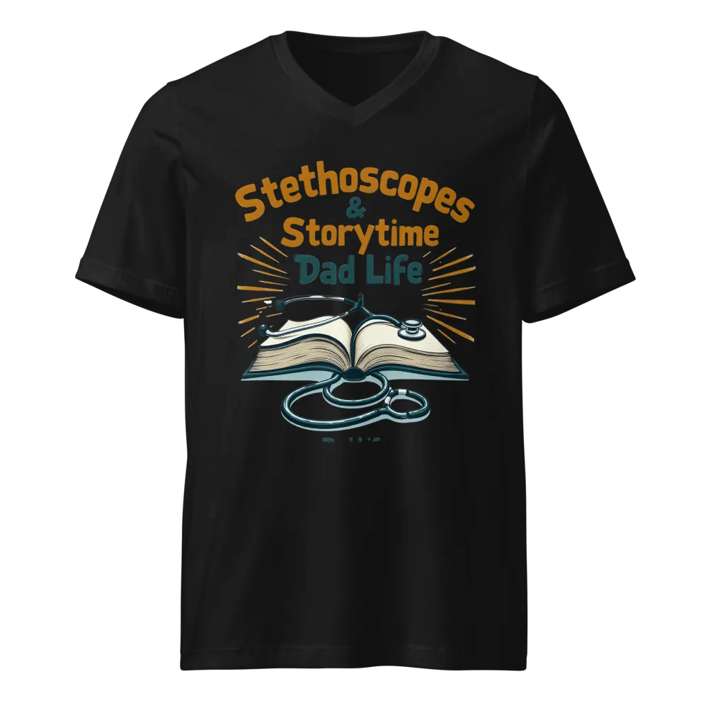 Stethoscopes & Storytime Dad Life v-neck Tee product image (1)