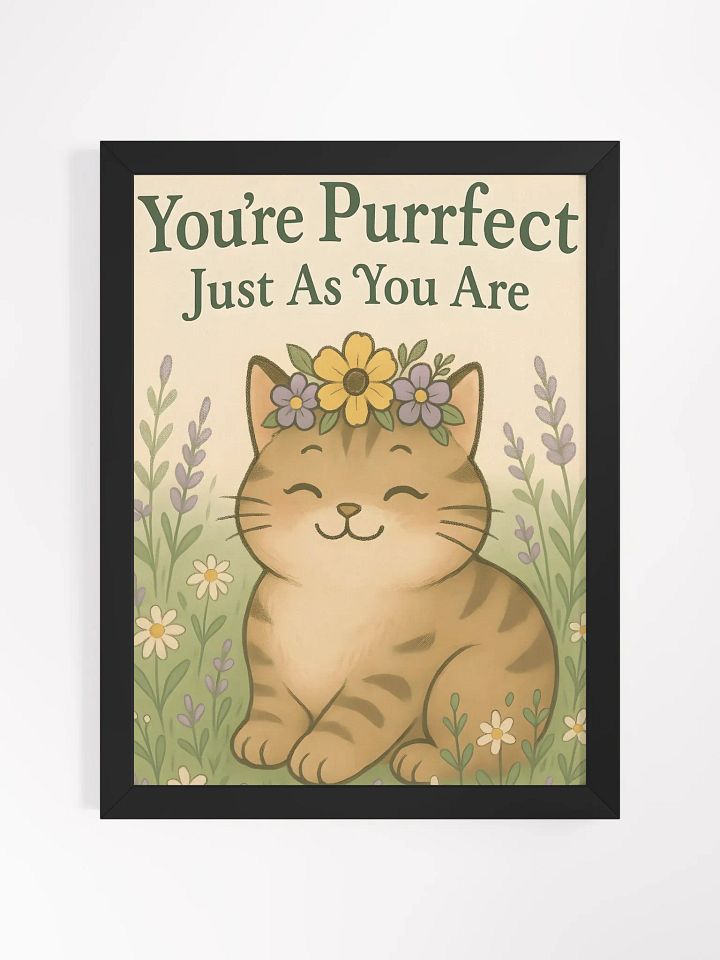 Purrfect Cute Cat Motivational Framed Poster product image (10)