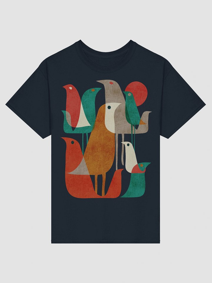 Mid-century birds graphic t-shirt product image (25)